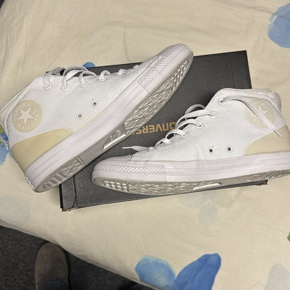 NIB Converse AllStar Chuck Taylor Syde Street Mid white sneakers Men 10 Women 12 - Picture 10 of 15